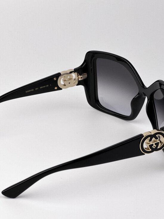 Gucci Women’s Sunglasses | Black Square Frame | Grey Gradient | GG2015S 001 main image 4
